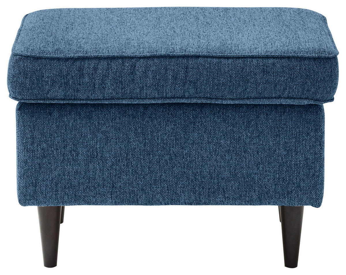HOCKER in Textil, Holzwerkstoff Dunkelblau  - Schwarz/Dunkelblau, Basics, Holzwerkstoff/Textil (63/43/42cm) - MID.YOU