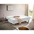 SCHLAFSOFA Flachgewebe Creme  - Chromfarben/Creme, Design, Holz/Textil (205/77-93/99cm) - Novel