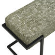 SITZBANK 80/42/33 cm Webstoff Grün, Schwarz  - Schwarz/Grün, Design, Textil/Metall (80/42/33cm) - Novel