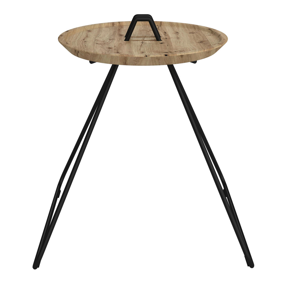 BEISTELLTISCH in Holz 55,6/51,2/45 cm  - Wildeiche/Anthrazit, Design, Holz/Metall (55,6/51,2/45cm) - Voglauer
