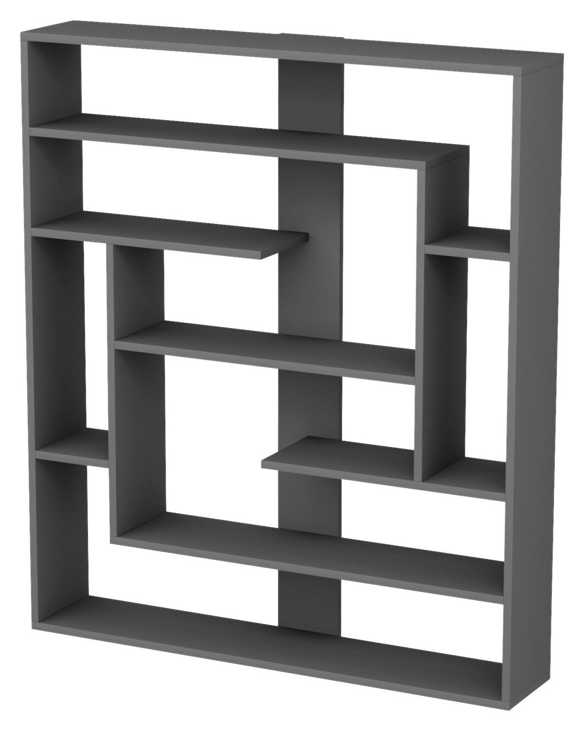 REGAL Anthrazit  - Anthrazit, Design, Holzwerkstoff (114/132/22cm) - Livetastic