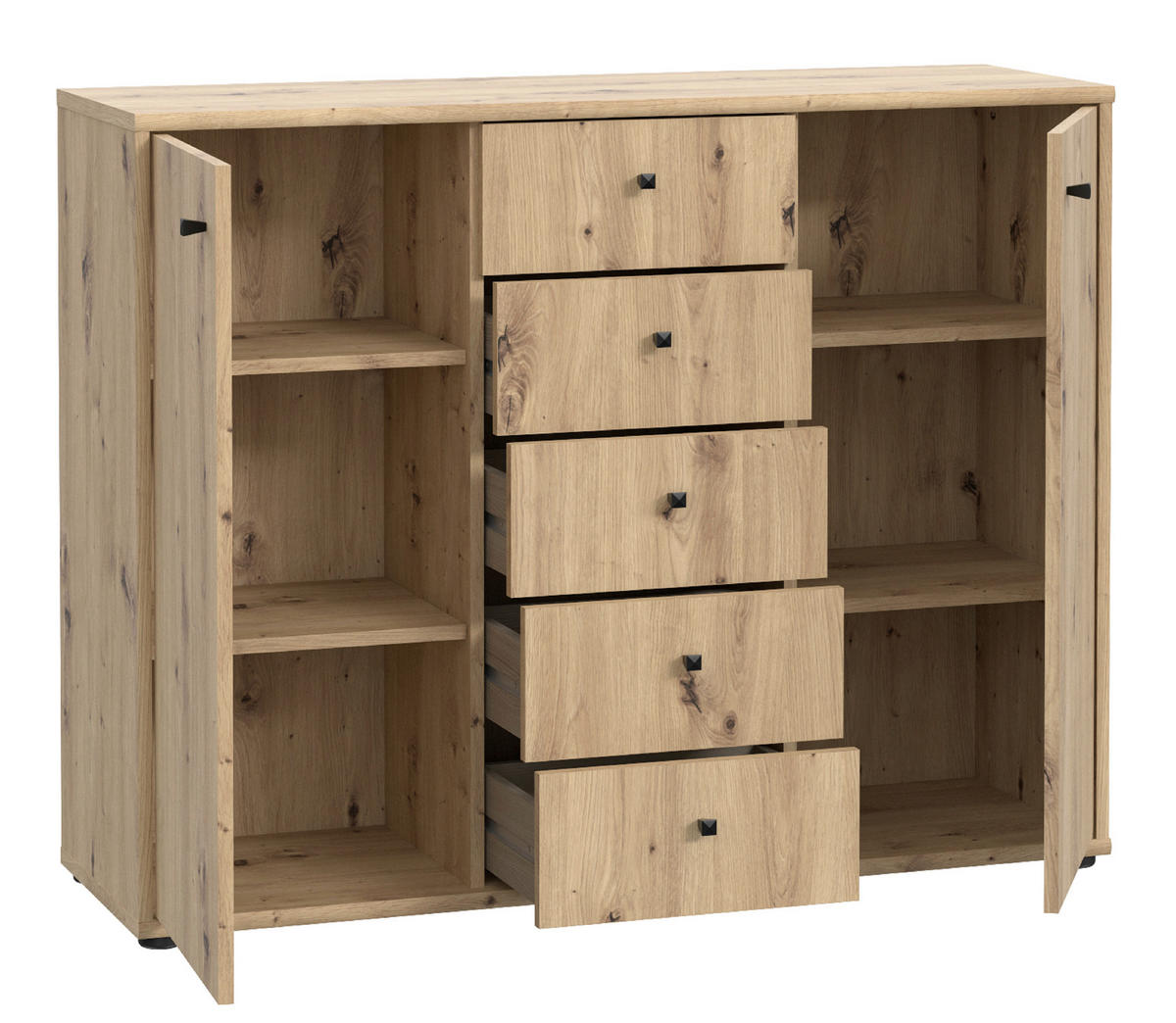 KOMMODE 108,8/85,5/34,8 cm  in Eiche Artisan  - Eiche Artisan, Design, Holzwerkstoff (108,8/85,5/34,8cm)