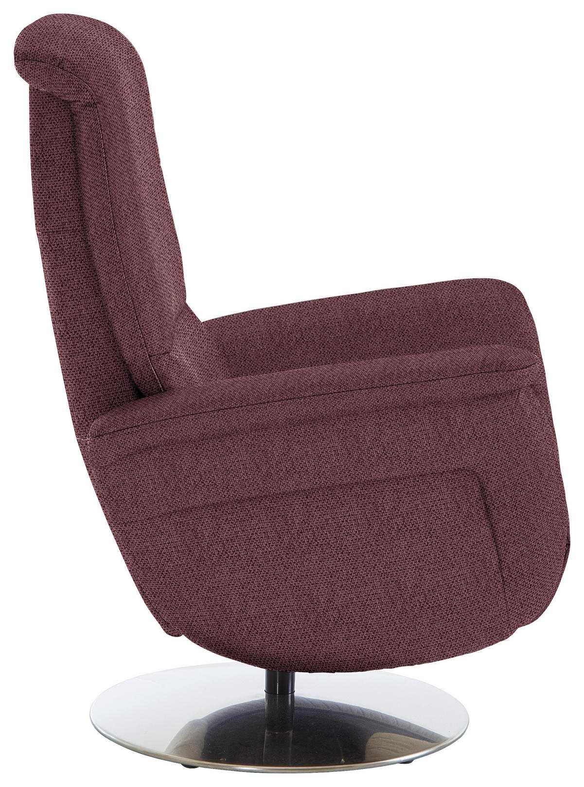 RELAXSESSEL in Textil Weinrot  - Edelstahlfarben/Weinrot, KONVENTIONELL, Textil/Metall (79/112/94cm) - Beldomo Premium