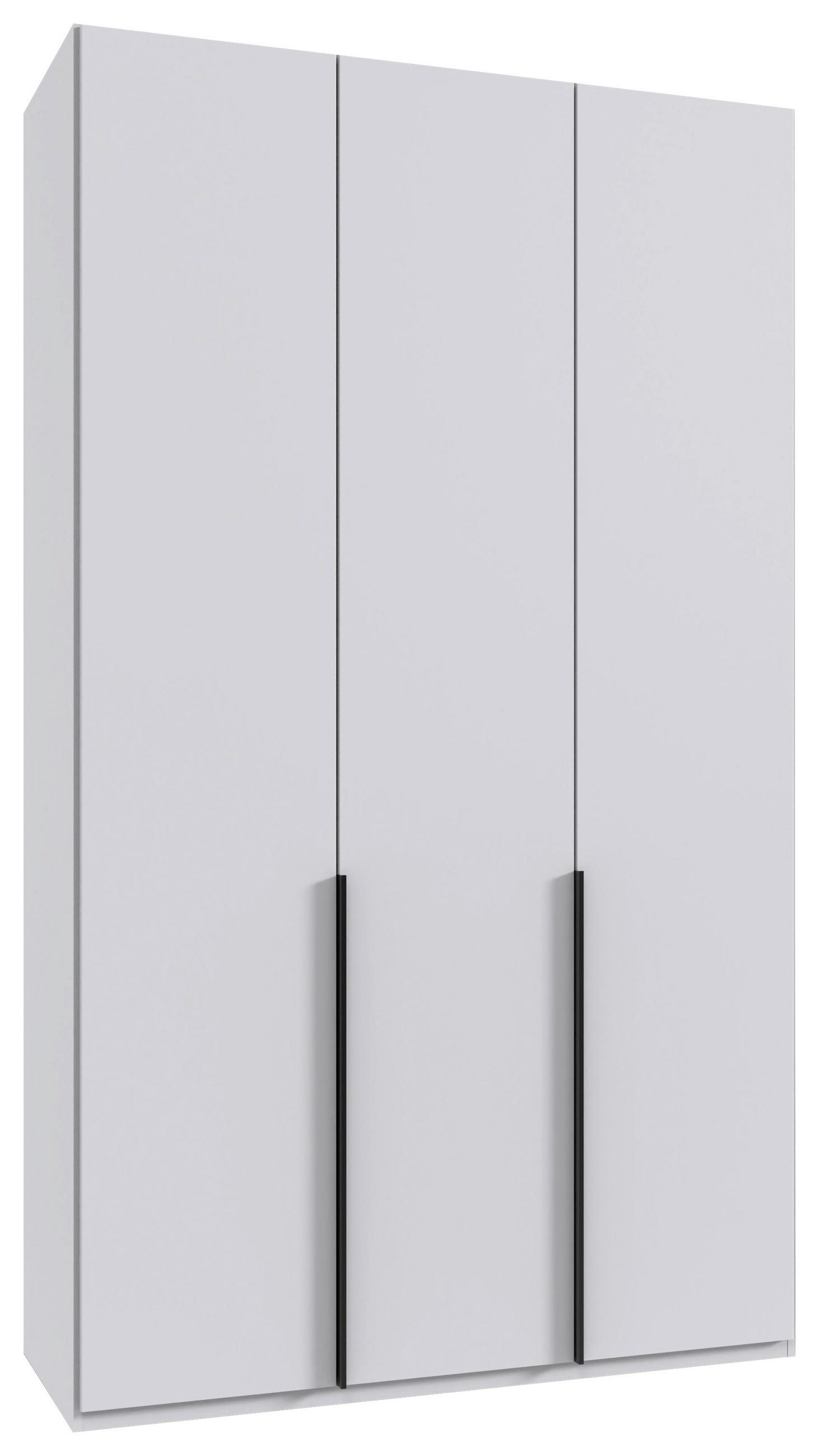DREHTÜRENSCHRANK 135/236/58 cm 3-türig Weiß  - Schwarz/Weiß, MODERN, Holzwerkstoff/Metall (135/236/58cm) - MID.YOU