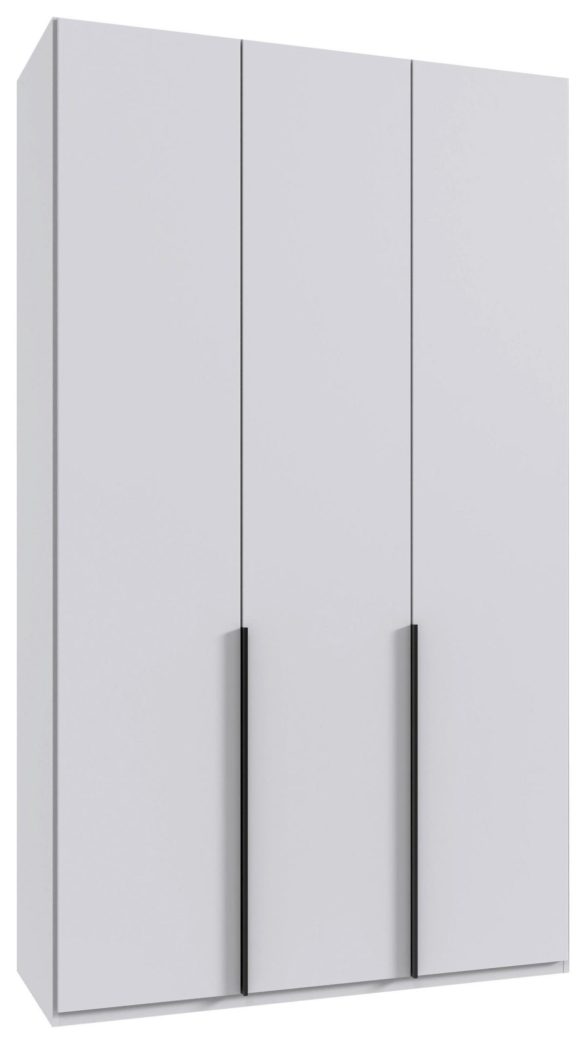 DREHTÜRENSCHRANK in Weiss  - Weiss/Schwarz, Modern, Holzwerkstoff/Metall (135/236/58cm) - MID.YOU