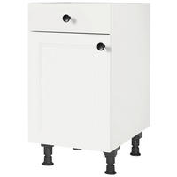 SCHUBKASTENUNTERSCHRANK 45/87/56 cm  in Weiß  - Schwarz/Weiß, MODERN, Holzwerkstoff/Metall (45/87/56cm) - Nobilia