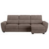 ECKSOFA Mikrofaser Taupe  - Taupe/Schwarz, Konventionell, Kunststoff/Textil (285/177cm) - MID.YOU