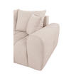 ECKSOFA in Velours Creme  168/298 cm  - Creme/Schwarz, KONVENTIONELL, Kunststoff/Textil (168/298cm) - Carryhome