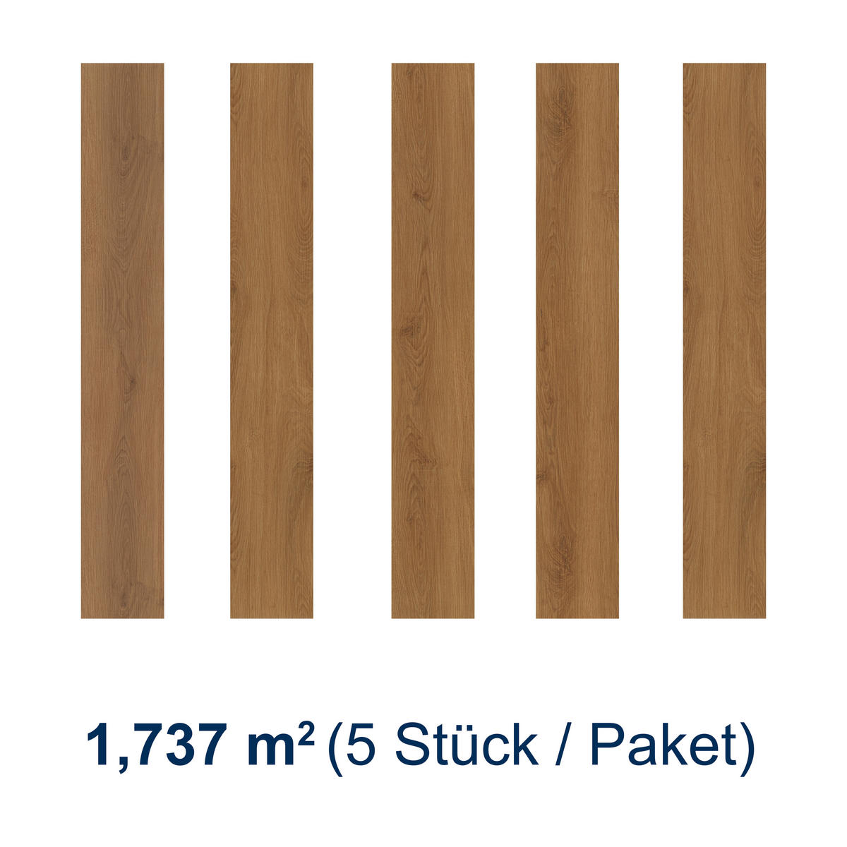 DESIGNBODEN MultilayerPlus  per  m² - Eichefarben/Mokka, Basics, Kunststoff (152.4/22.8/0.65cm)