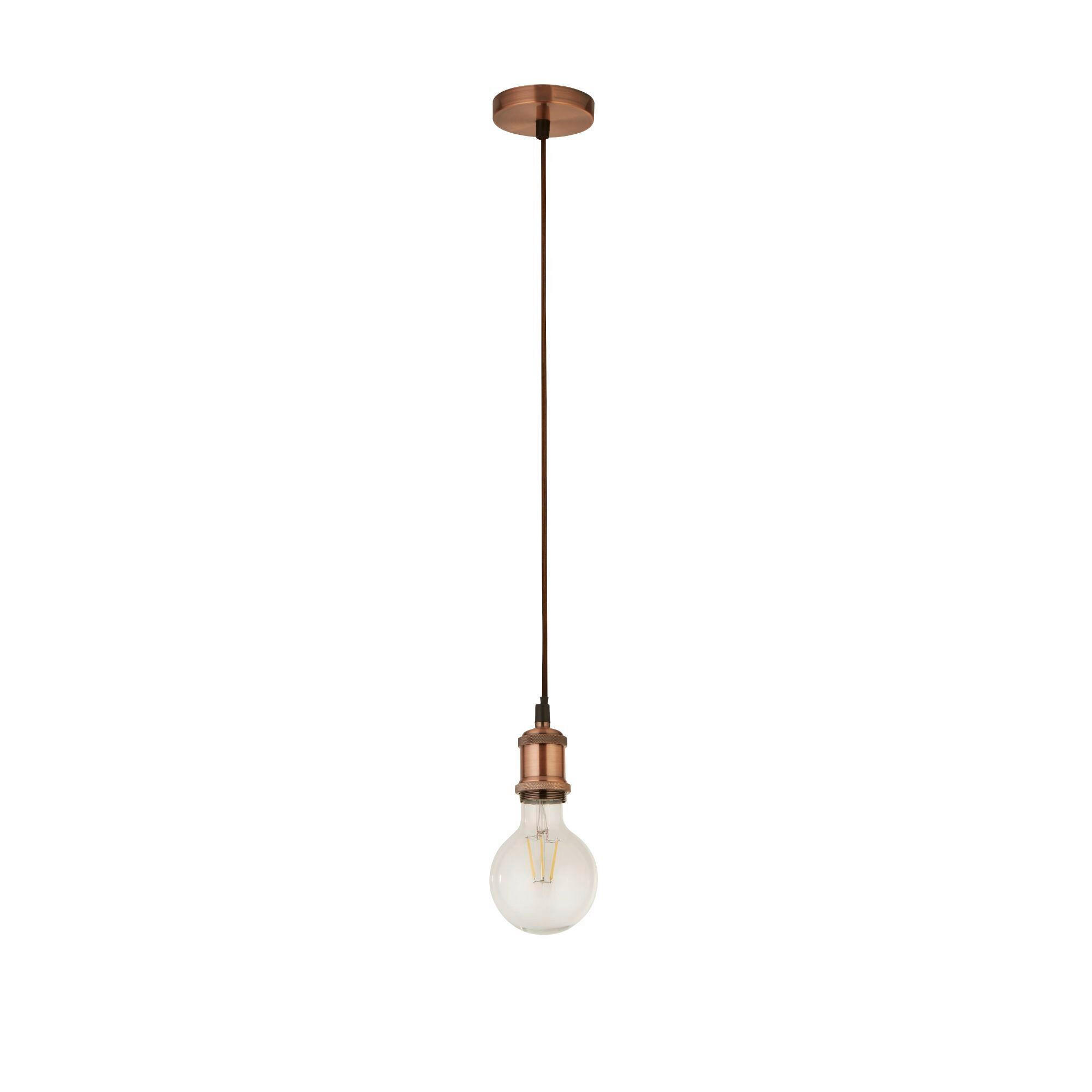 PENDELLEUCHTE Vibrant 9,8/300 cm   - Kupferfarben, KONVENTIONELL, Metall (9,8/300cm) - Searchlight