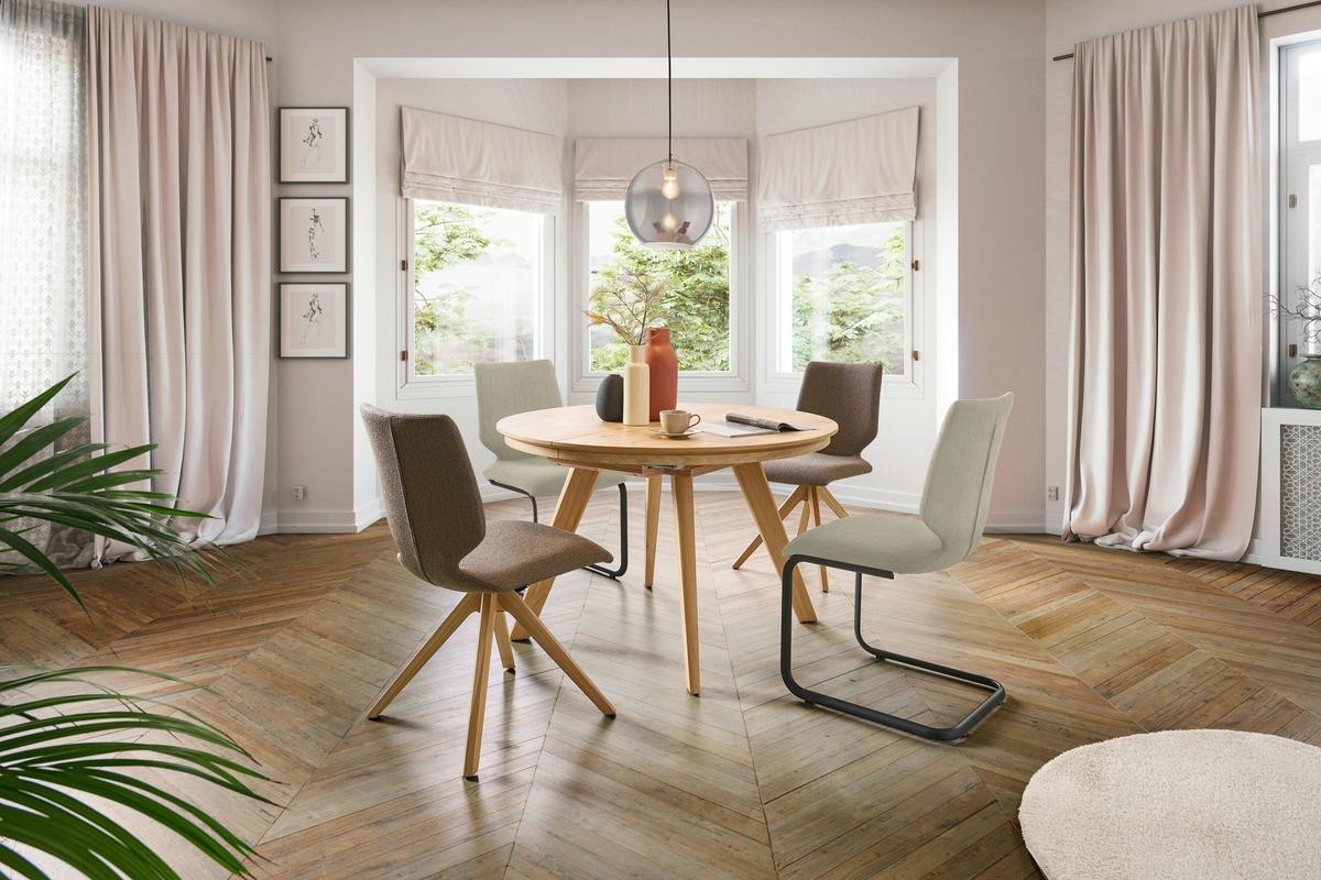 SCHWINGSTUHL Stahl Struktur  - Sandfarben/Anthrazit, Design, Textil/Metall (50/91/61cm) - Venjakob