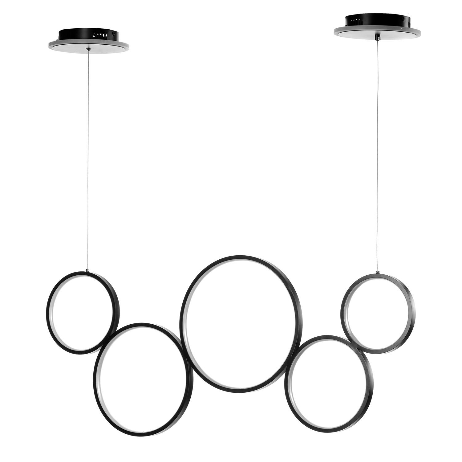 LED-HÄNGELEUCHTE 99/20/170 cm   - Schwarz, Design, Metall (99/20/170cm)