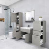 Badezimmer AlbaPallad 5-teilig 5-teilig  in  - Weiss/Hellgrau, Lifestyle, Keramik/Holzwerkstoff (120/132,8/30,2cm) - P & B
