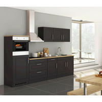 KÜCHENLEERBLOCK 290 cm   in Graphitfarben, Sonoma Eiche  - Graphitfarben/Alufarben, MODERN, Holzwerkstoff/Metall (290cm) - Held