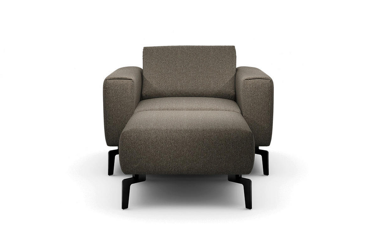 SESSELSET Chenille    - Schwarz/Braun, Design, Textil/Metall (110/85/86-94cm) - SENSOO