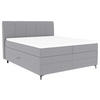BOXSPRINGBETT 180/200 cm  Hellgrau  - Hellgrau/Schwarz, Konventionell, Textil/Metall (180/200cm) - Carryhome