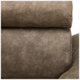 ECKSOFA Taupe Lederlook  - Taupe/Schwarz, Design, Kunststoff/Textil (230/263cm) - Hom`in