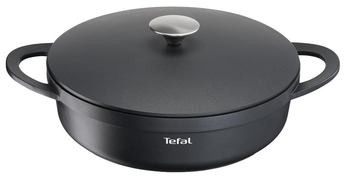 SERVIERPFANNE TRATTORIA  - Schwarz, Basics, Metall (49,6/30,1/10,3cm) - Tefal