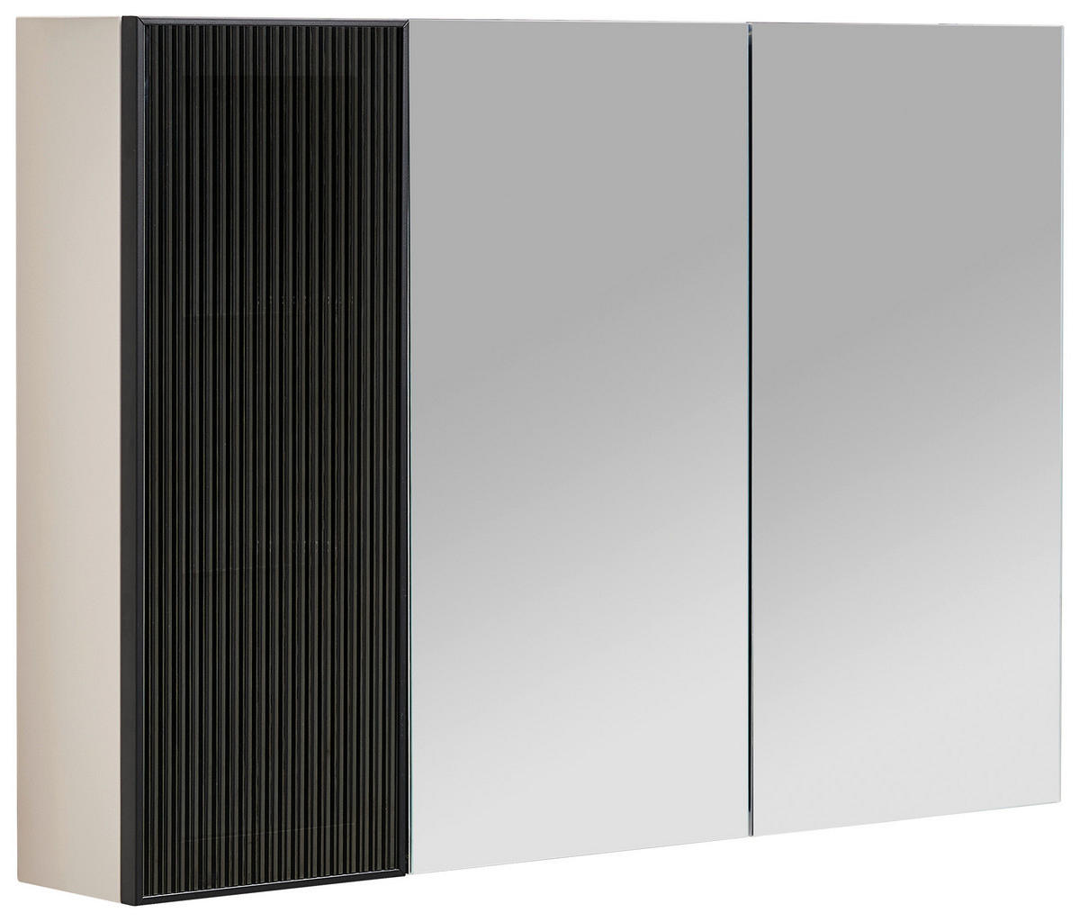 BADEZIMMER 3-teilig  in  - Weiß Hochglanz/Beige, MODERN, Glas/Keramik (100/114/45cm) - MID.YOU