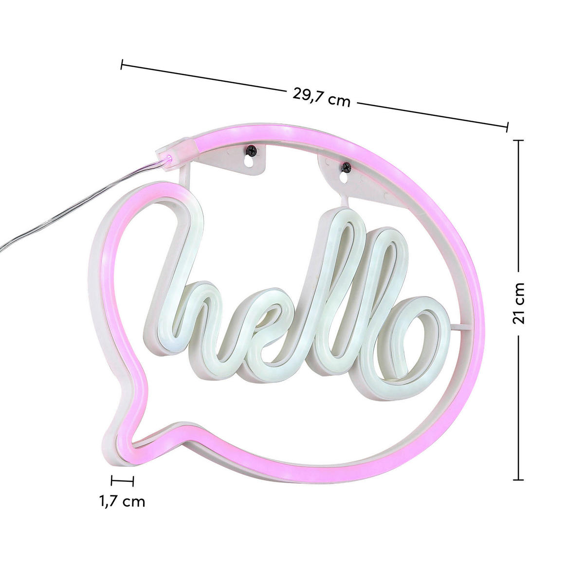 LED FALILÁMPA - áttetsző/fehér, Trend, műanyag (29,7/21/1,7cm) - Boxxx