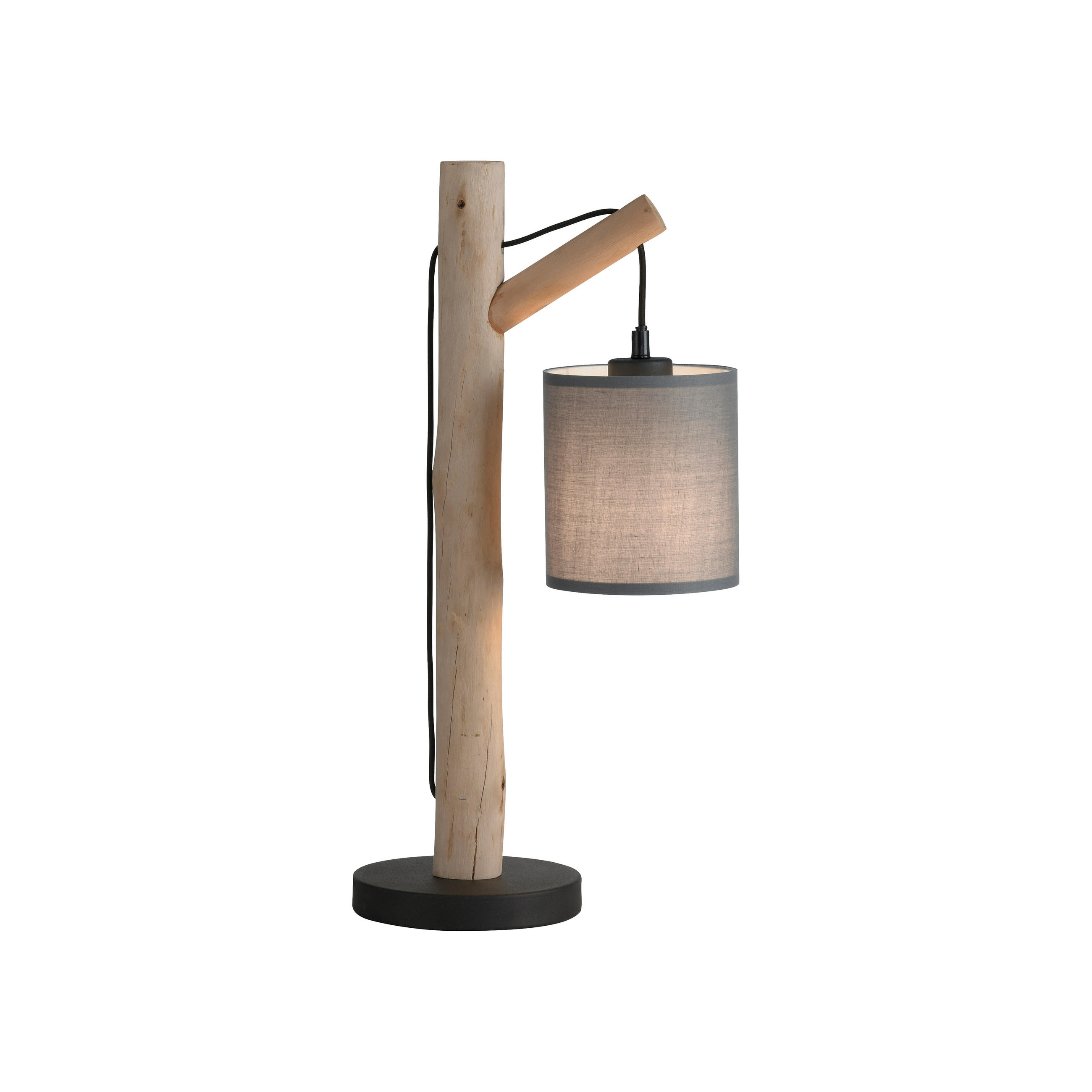 TISCHLEUCHTE Green Tribu 26,5/16/52,5 cm   - Taupe, Natur, Holz/Kunststoff (26,5/16/52,5cm)
