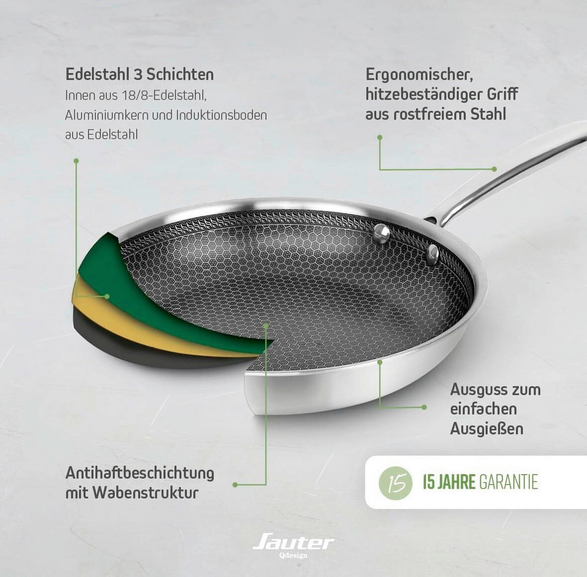 BRATPFANNE 28/7,5/48,6 cm  - Silberfarben, Basics, Metall (28/7,5/48,6cm)