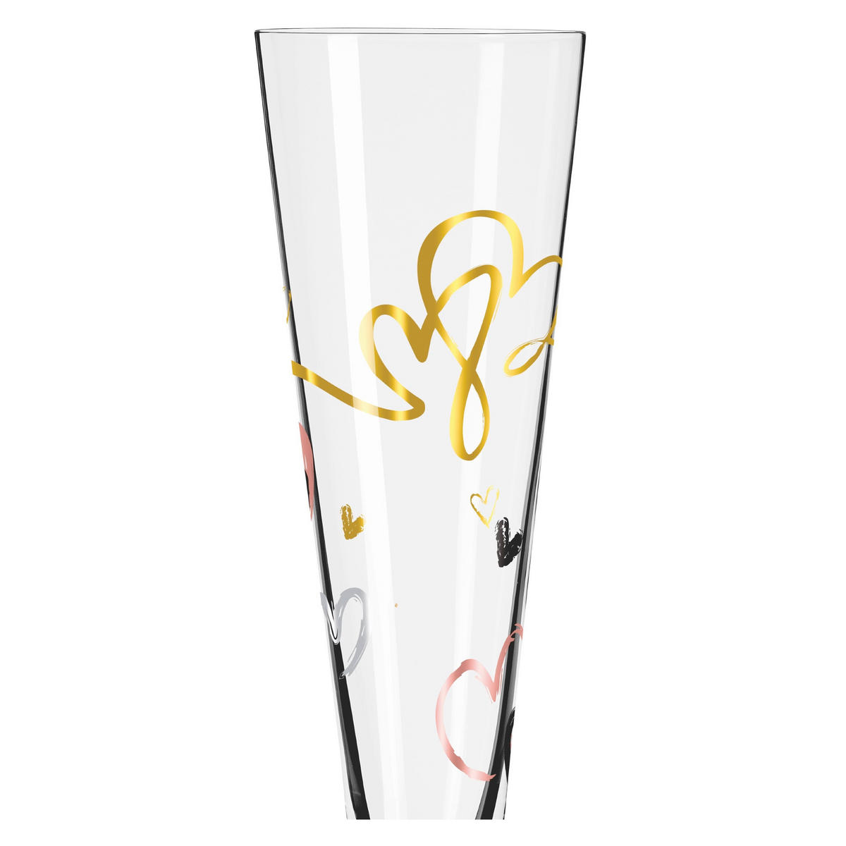 CHAMPAGNERGLAS Goldnacht 205 ml 2-teilig  - Goldfarben/Schwarz, LIFESTYLE, Glas (16,3/26,6/7,7cm) - Ritzenhoff