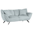 3-SITZER-SOFA in Feincord Mintgrün  - Schwarz/Mintgrün, Design, Textil/Metall (203/90/95cm) - Carryhome