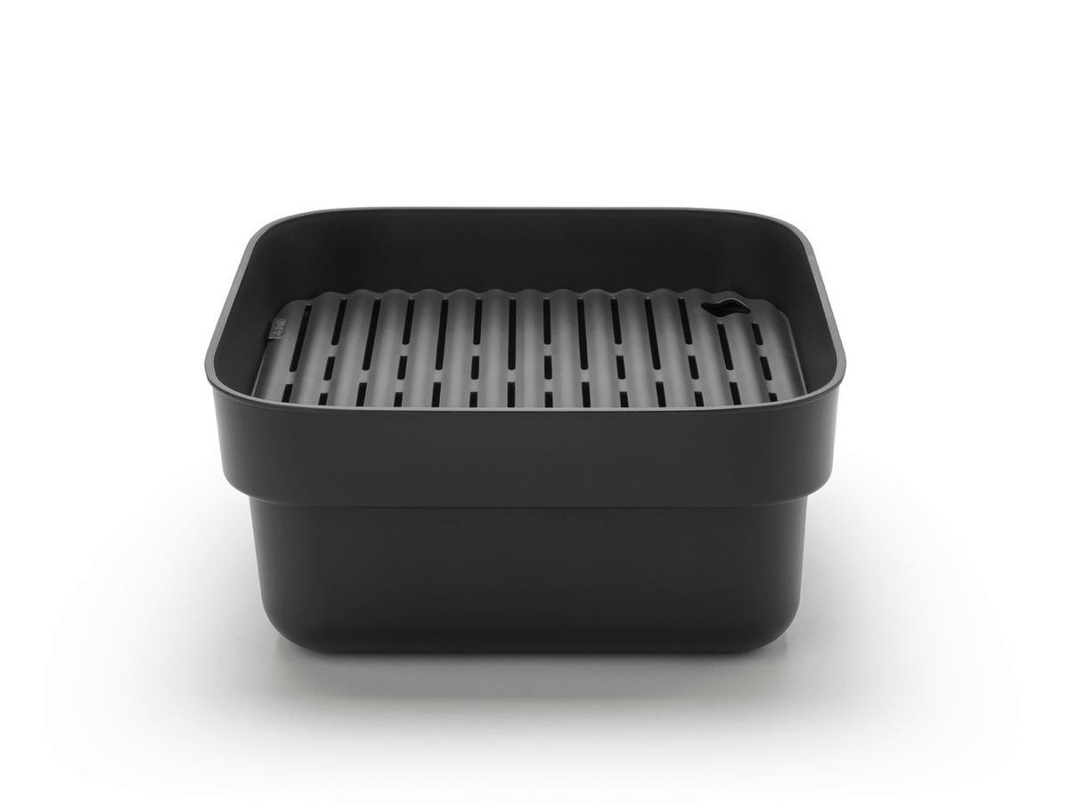 GESCHIRRABTROPFTASSE  - Dunkelgrau, Basics, Kunststoff (37,4/34,4/16,1cm) - Brabantia