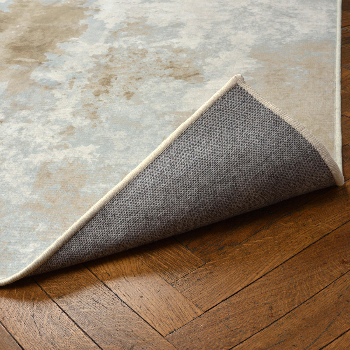PLOCHO TKANÝ KOBEREC, 80/150 cm, tmavosivá, sivohnedá - sivohnedá/tmavosivá, Design, textil/plast (80/150cm) - Lindorug