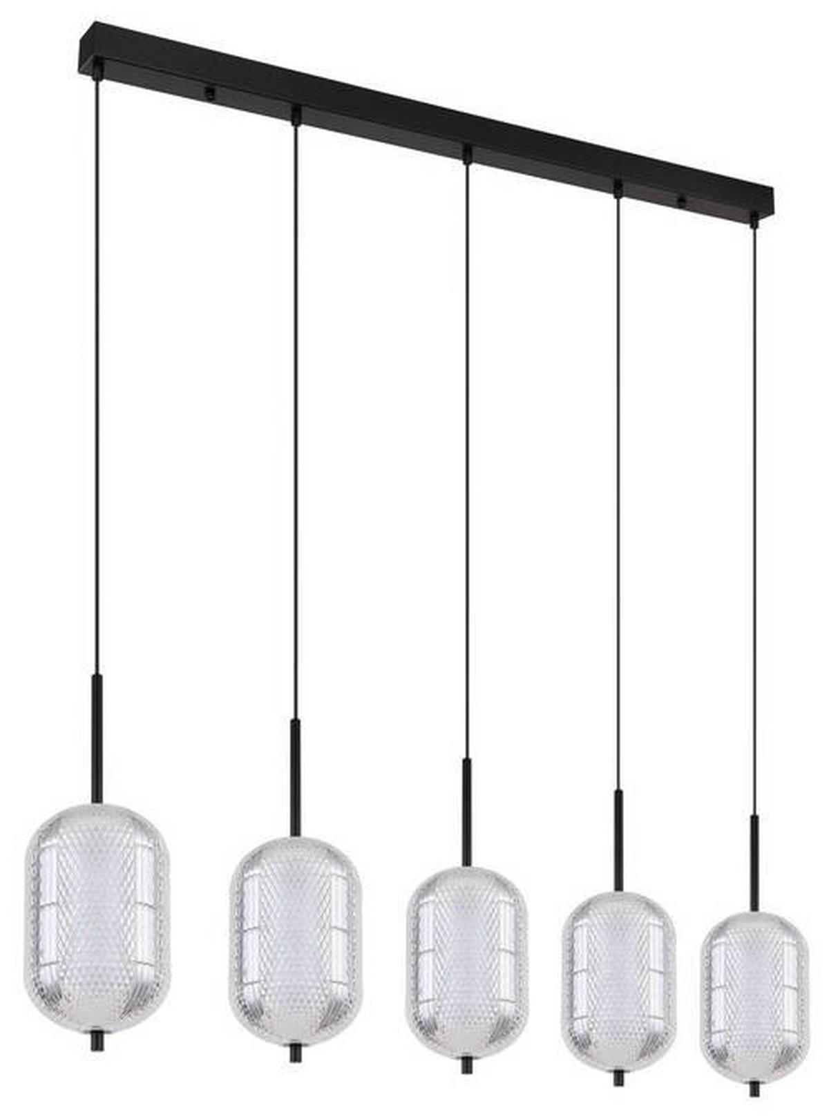 VISEČA LED-SVETILKA   //3000-6500 K/230 V/ - črna/prozorno, Konvencionalno, kovina/umetna masa (118/15/120cm) - Globo