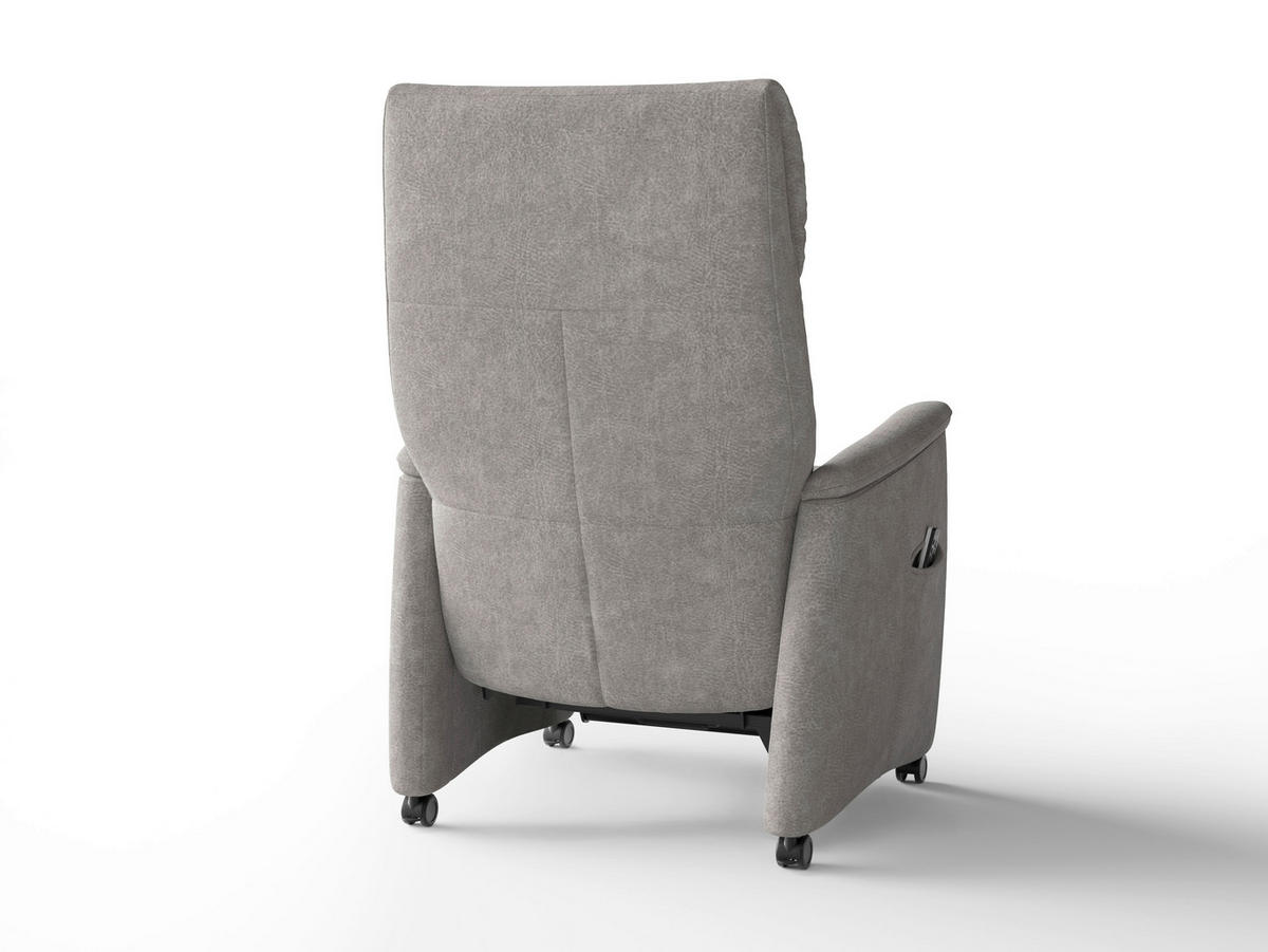 RELAXAČNÍ KŘESLO, textil, šedá - šedá/černá, Basics, textil/plast (76/110/84cm) - Sit & More