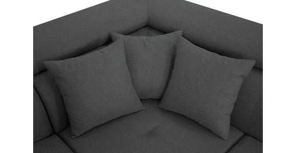 ECKSOFA in Webstoff Grau  - Silberfarben/Grau, Design, Textil/Metall (257/226cm) - Xora