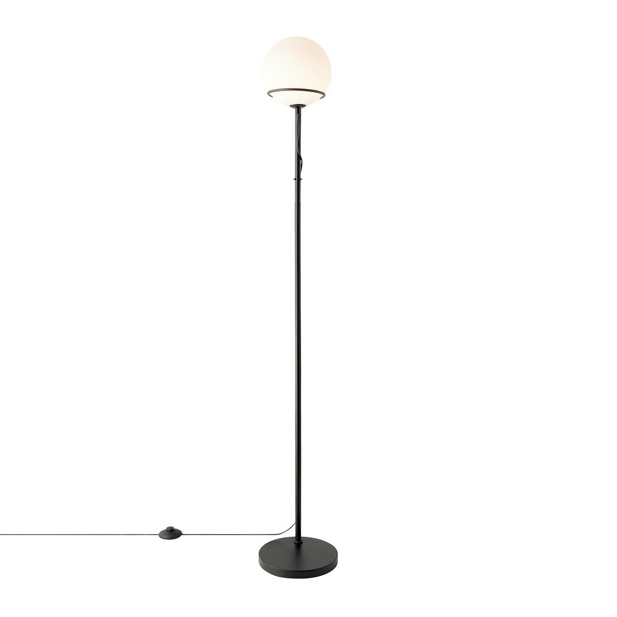 STEHLEUCHTE Wilson 159/25/25 cm  - Schwarz, Design, Glas (159/25/25cm) - Nordlux