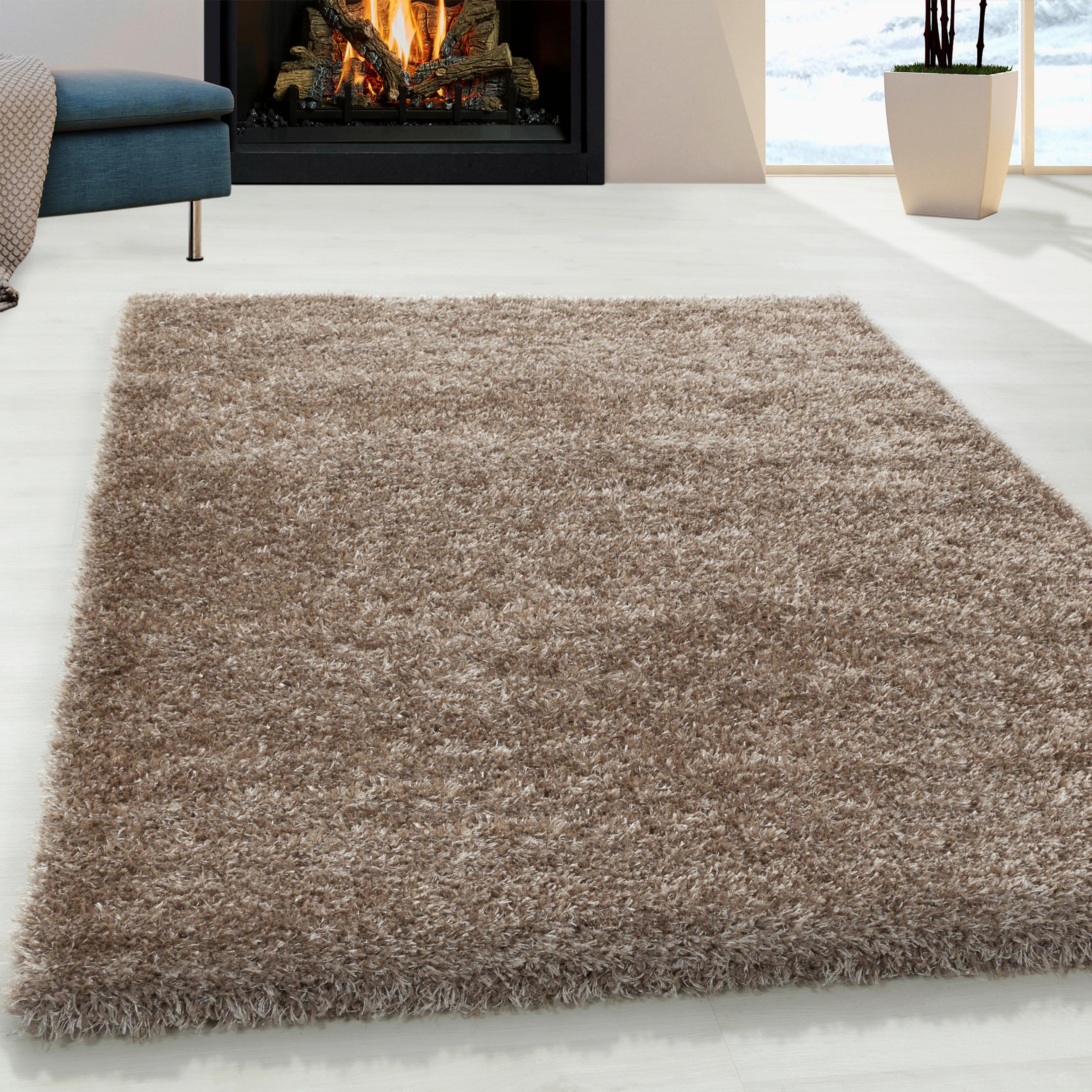 HOCHFLORTEPPICH 80/150 cm gewebt Taupe - Taupe, Basics, Textil (80/150cm) - Novel