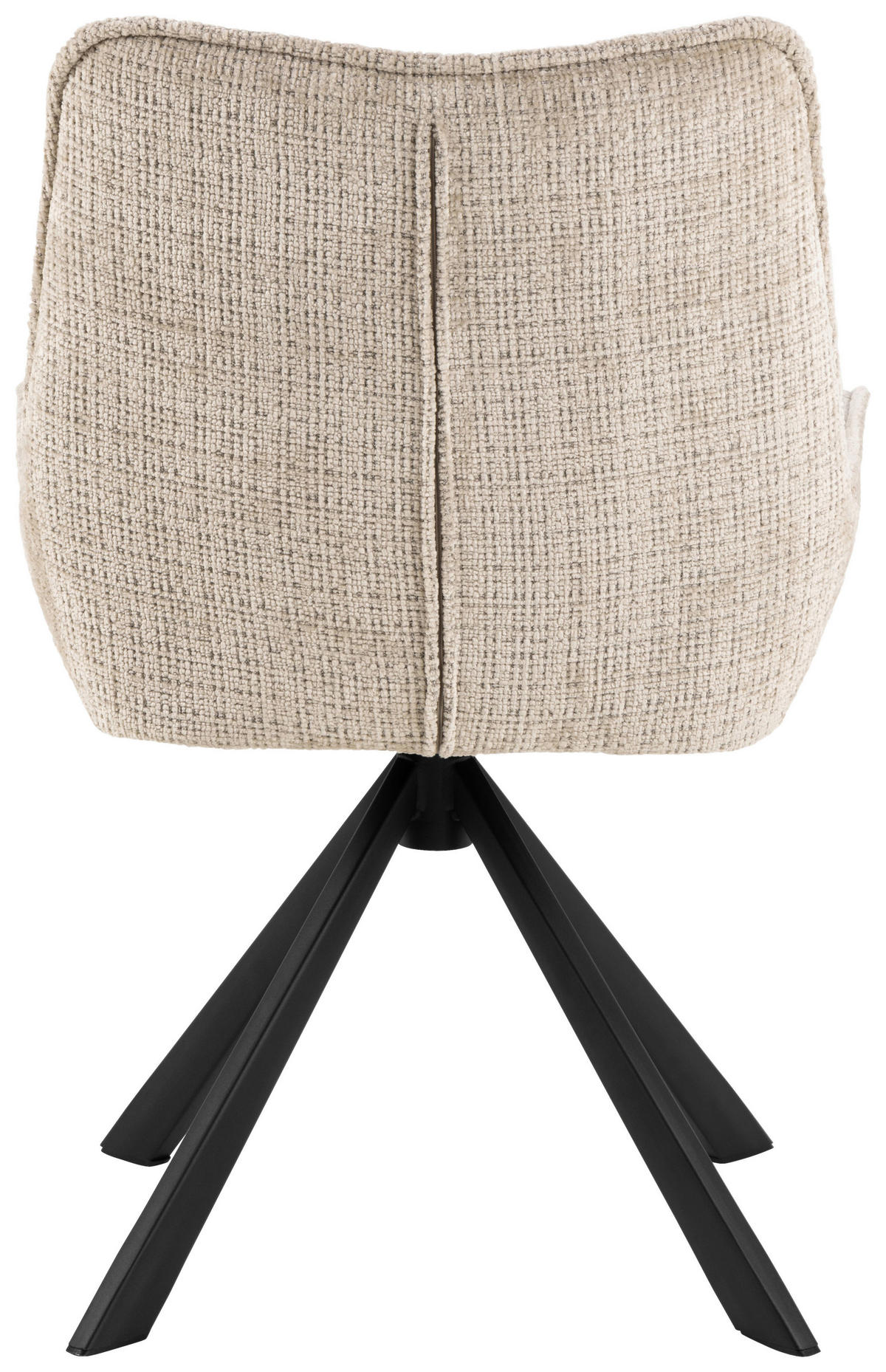 STUHL  in Stahl Chenille  - Beige/Schwarz, Trend, Textil/Metall (59/81/56cm) - MID.YOU