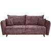 SCHLAFSOFA Chenille Rosa  - Schwarz/Rosa, KONVENTIONELL, Holz/Textil (238/99/108cm) - Carryhome