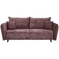 SCHLAFSOFA Chenille Rosa  - Schwarz/Rosa, KONVENTIONELL, Holz/Textil (238/99/108cm) - Carryhome
