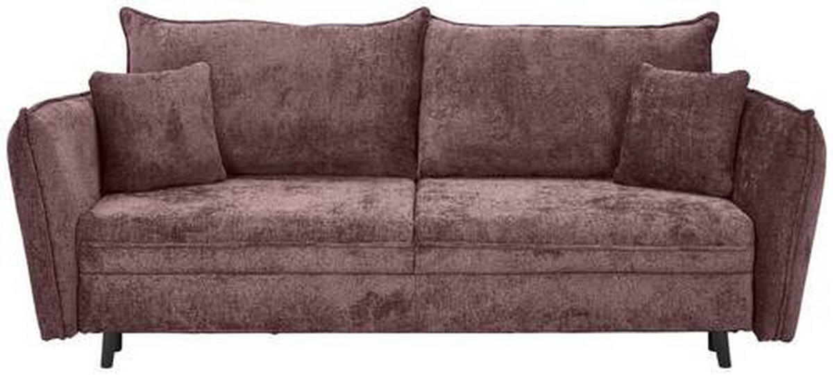 SCHLAFSOFA Chenille Rosa  - Schwarz/Rosa, KONVENTIONELL, Holz/Textil (238/99/108cm) - Carryhome