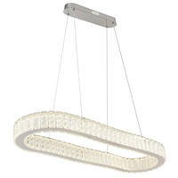 VISEČA LED-SVETILKA   //2700-6000 K/230 V/ - barve kroma/prozorno, Konvencionalno, kovina/umetna masa (89/31/120cm) - Globo