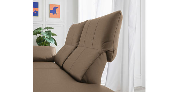 RÉCAMIERE in Echtleder Hellbraun - Chromfarben/Hellbraun, Design, Leder/Metall (209/85-109/95-16cm) - Dieter Knoll