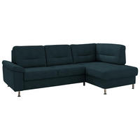 ECKSOFA  in Flachgewebe Opal  244/160 cm  - Opal/Alufarben, KONVENTIONELL, Textil/Metall (244/160cm) - Beldomo Comfort