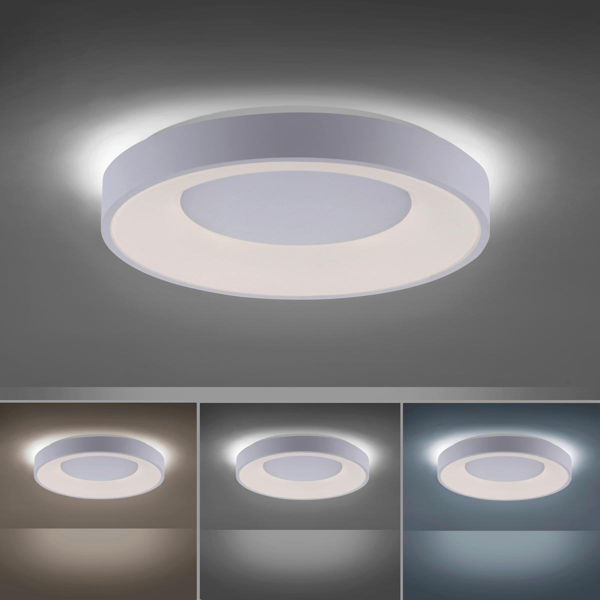 LED-DECKENLEUCHTE 48/48/8 cm   - Weiß, Basics, Kunststoff/Metall (48/48/8cm)