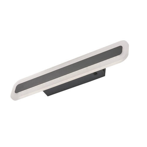 LED-WANDLEUCHTE Streep 40/8/6 cm   - Schwarz/Weiß, KONVENTIONELL, Kunststoff/Metall (40/8/6cm) - Fischer & Honsel