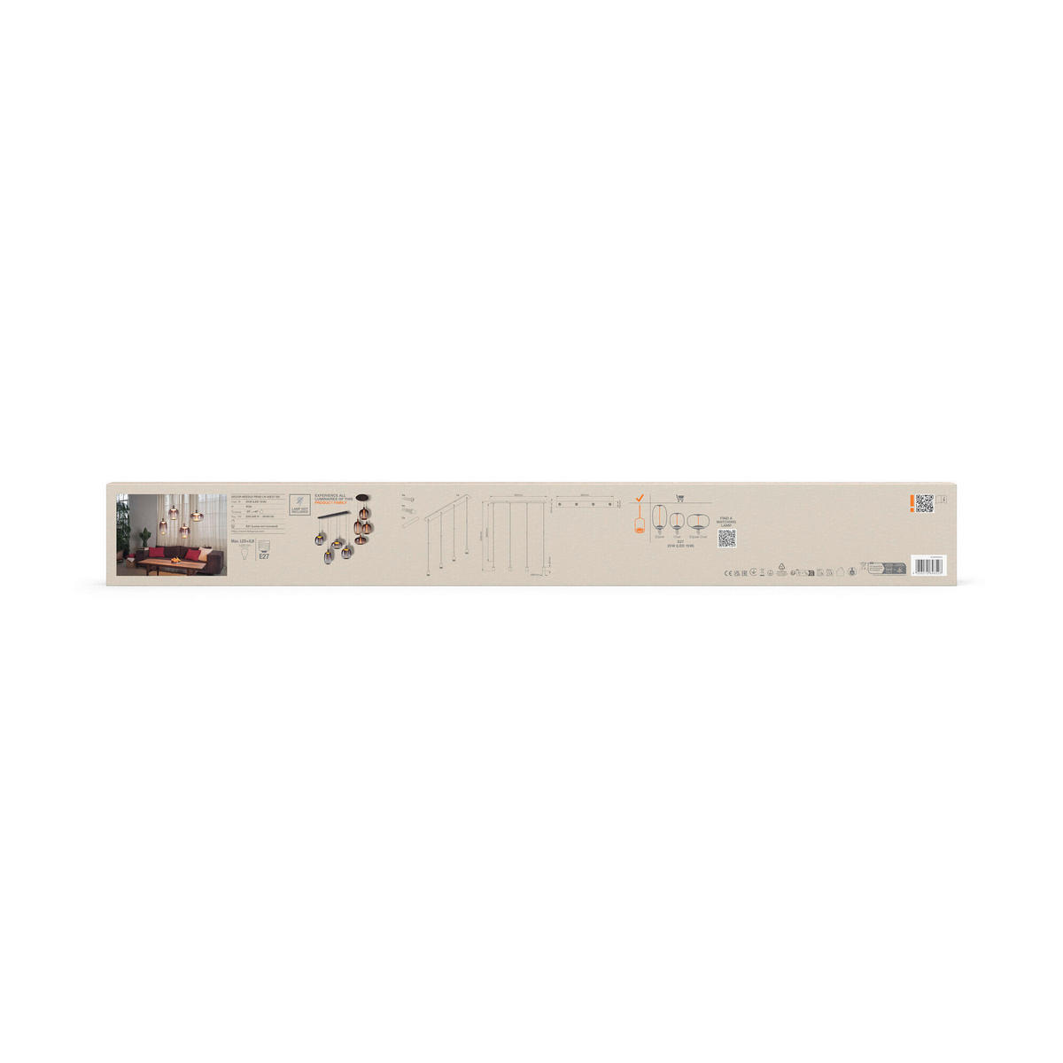 ohne Gläser 95/4,2/200 cm  - Dunkelgrau, Basics, Metall (95/4,2/200cm) - Osram