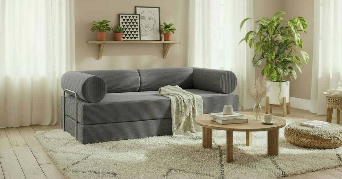 TROSJED NA RAZVLAČENJE tekstil  siva    - siva, Design, tekstil (180/70/100cm) - P & B