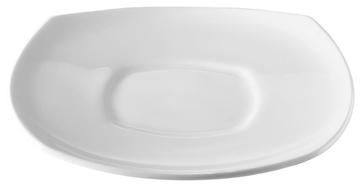 TANIERIK POD ŠÁLKU kostný porcelán (bone china)  - biela, Basics, keramika (14,5cm) - Novel