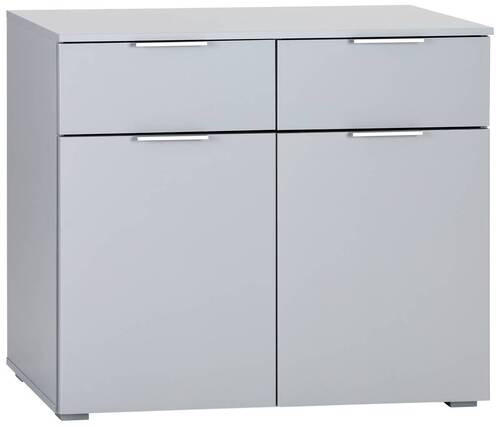 KOMMODE 93/81/42 cm  in Hellgrau  - Hellgrau/Alufarben, MODERN, Holzwerkstoff (93/81/42cm) - Rauch Möbel