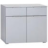 BYRÅ 93/81/42 cm  - ljusgrå/aluminiumfärg, Modern, trämaterial (93/81/42cm) - Rauch Möbel