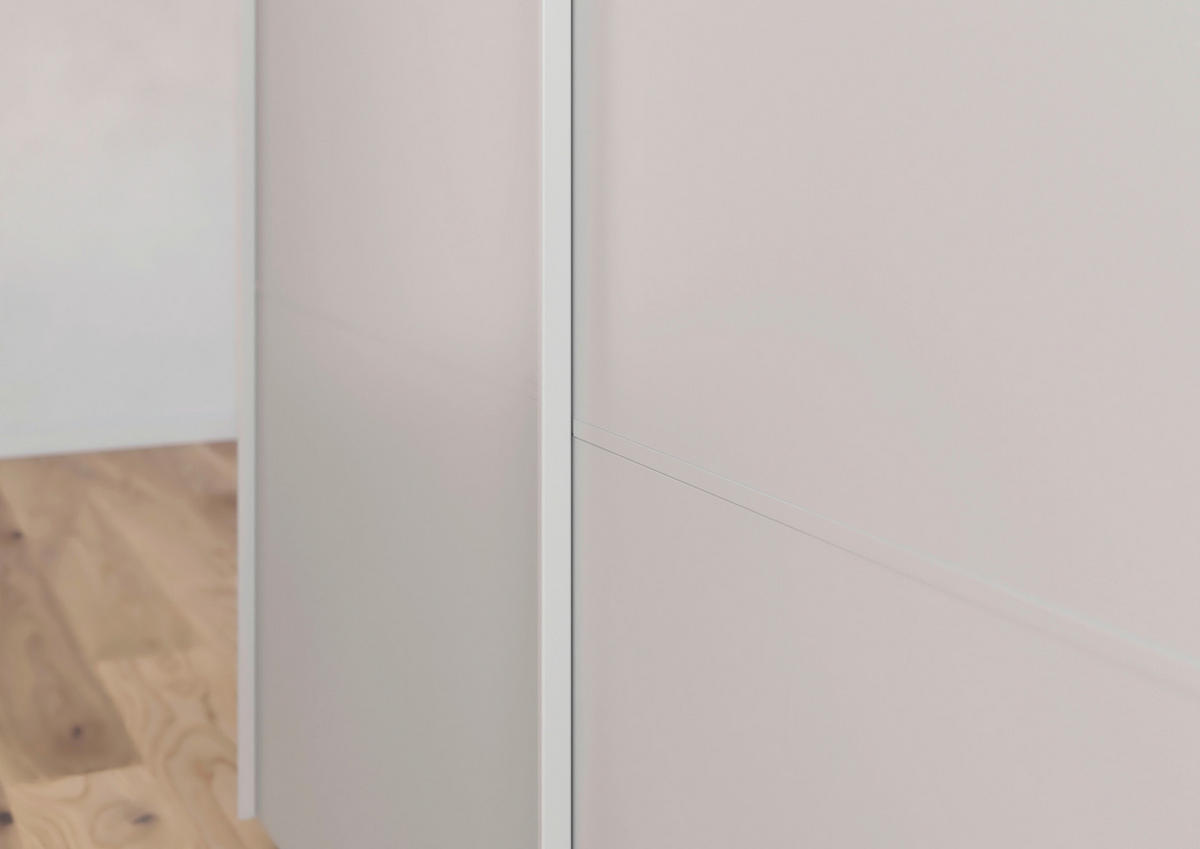 SCHWEBETÜRENSCHRANK in Grau  - Grau, Konventionell, Glas/Holzwerkstoff (162/223/68cm) - Novel